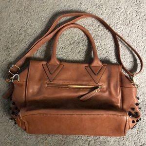 Brown studded purse